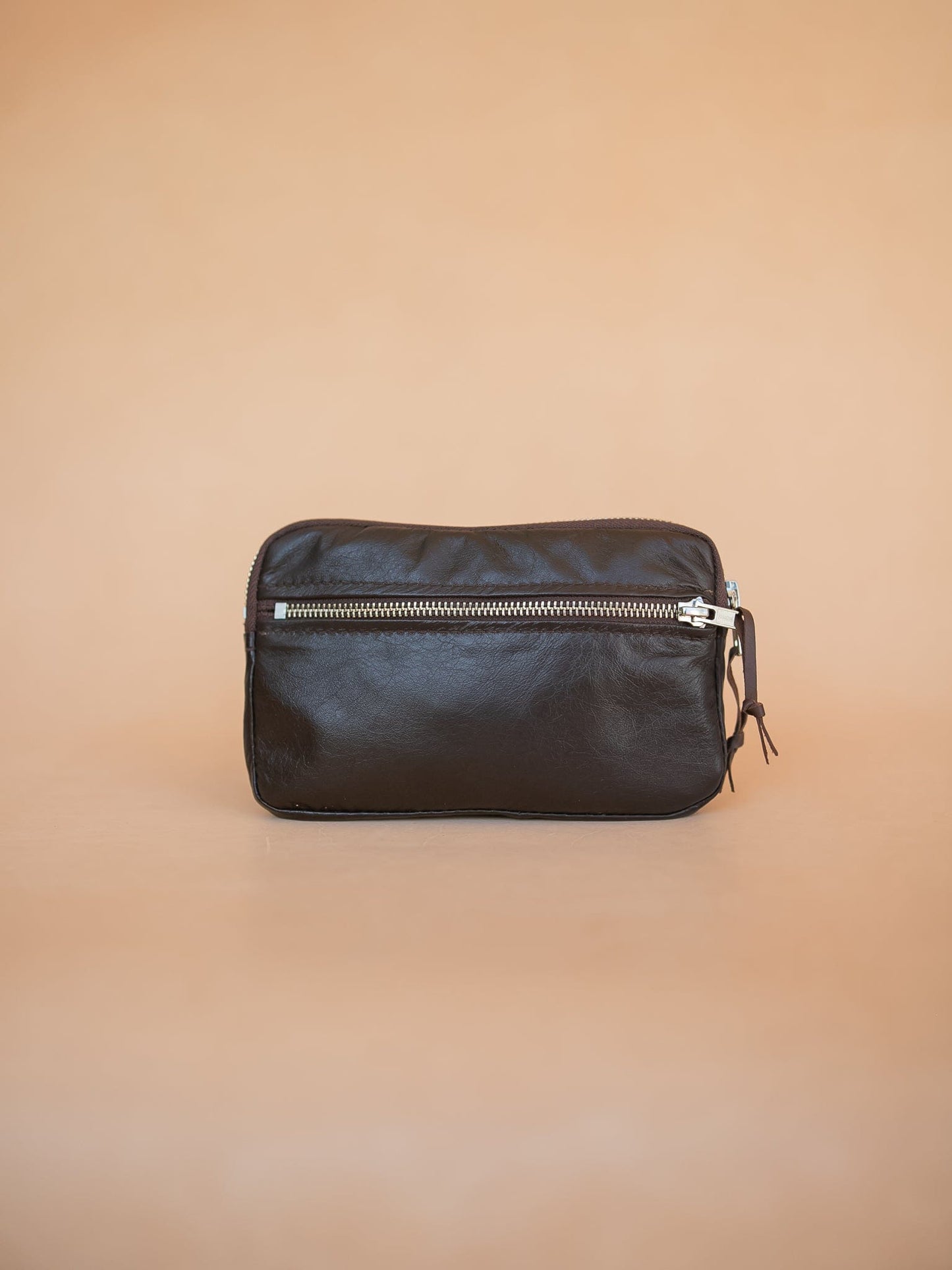 The Real McCaul Coin Purse Parker Pouch - Kangaroo Australian Made Australian Owned Tri-Pocket Leather Pouch 