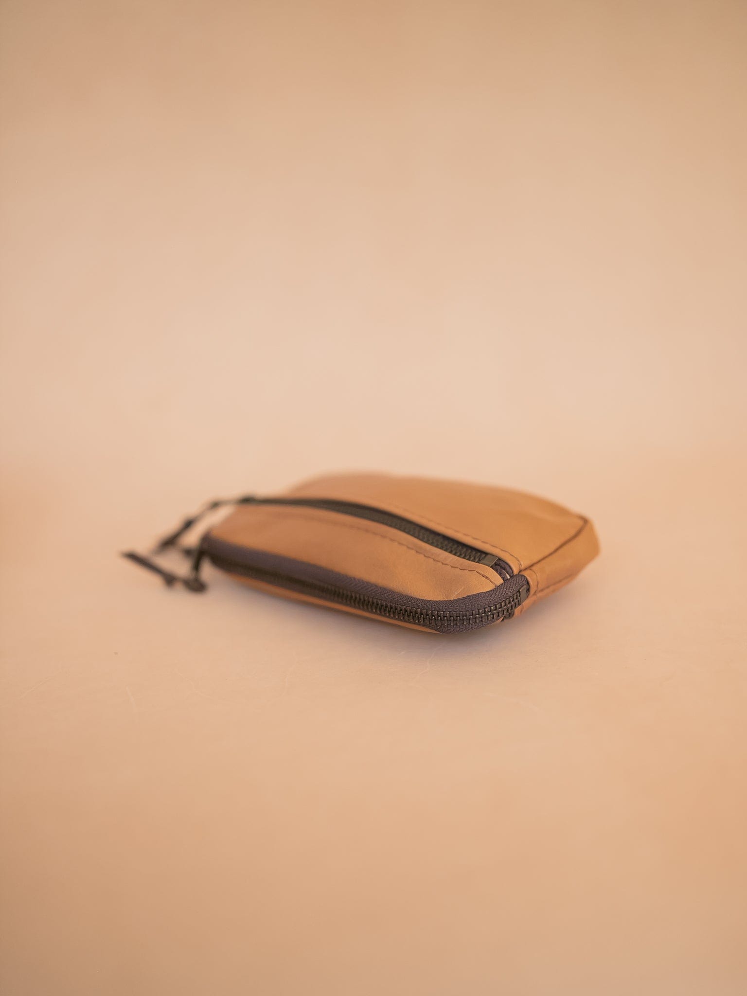 The Real McCaul Coin Purse Parker Pouch - Kangaroo Australian Made Australian Owned Tri-Pocket Leather Pouch 