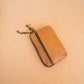 The Real McCaul Coin Purse Parker Pouch - Kangaroo Australian Made Australian Owned Tri-Pocket Leather Pouch 