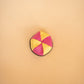 The Real McCaul Coin Purse Pink/Yellow Twist Coin Pouch Australian Made Australian Owned Twist Coin Pouch - MADE IN AUSTRALIA - Kangaroo & Cowhide Genuine Leather