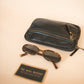 The Real McCaul Coin Purse Small / Black / Antique Brass Parker Pouch - Kangaroo Australian Made Australian Owned Tri-Pocket Leather Pouch 