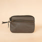 The Real McCaul Coin Purse Small / Dark Brown / Antique Brass Parker Pouch - Cowhide Australian Made Australian Owned Tri-Pocket Leather Pouch 