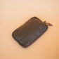 The Real McCaul Coin Purse Small / Dark Brown / Antique Brass Parker Pouch - Kangaroo Australian Made Australian Owned Tri-Pocket Leather Pouch 
