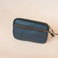 The Real McCaul Coin Purse Small / Navy / Antique Brass Parker Pouch - Cowhide Australian Made Australian Owned Tri-Pocket Leather Pouch 