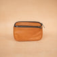 The Real McCaul Coin Purse Small / Tan / Silver Parker Pouch - Cowhide Australian Made Australian Owned Tri-Pocket Leather Pouch 