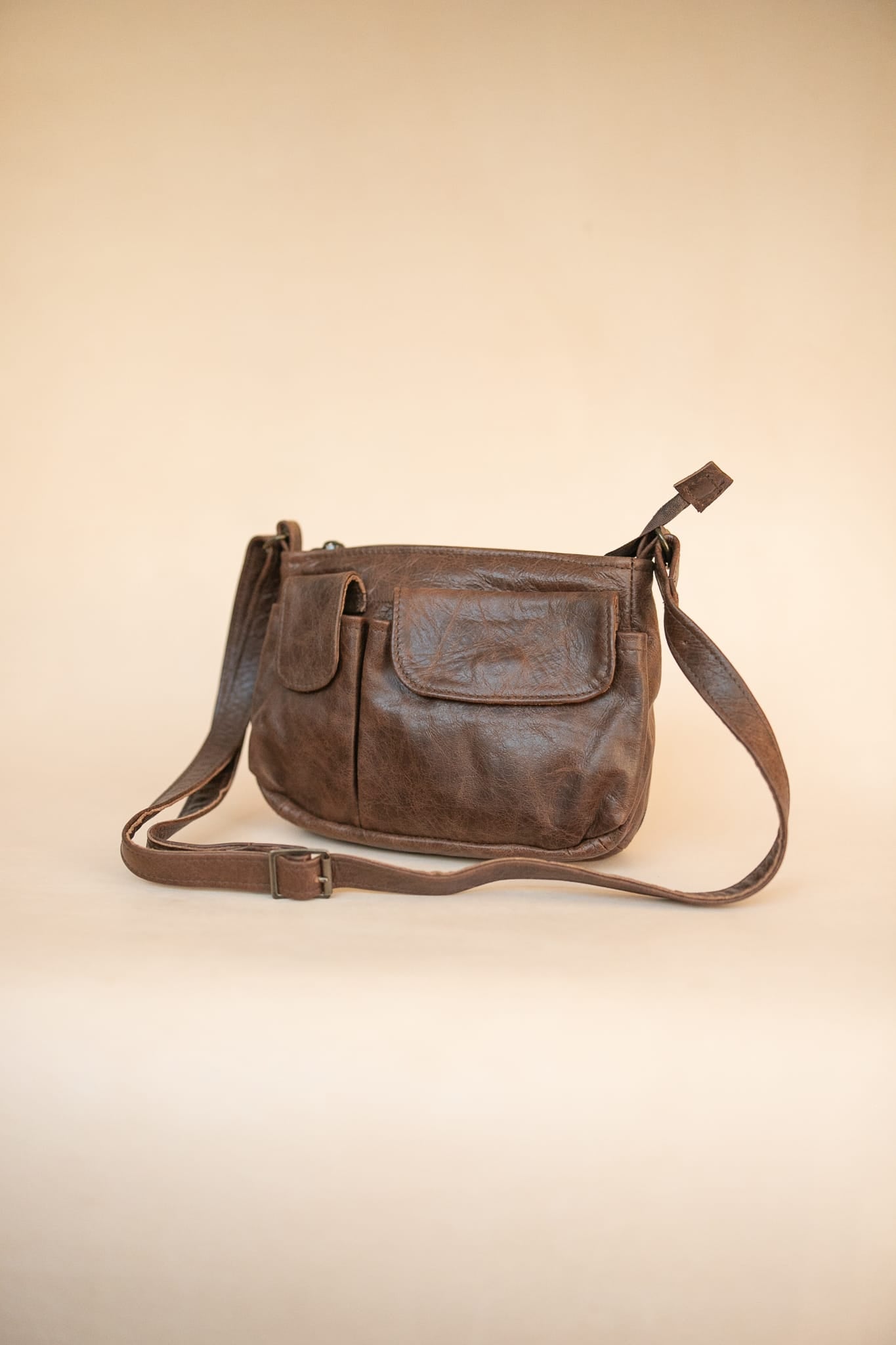 The Real McCaul Handbags Annette HandBag - Small - Cowhide - Premium Marble Brown Australian Made Australian Owned Women's HandBags- Made in Australia Kangaroo & Cowhide Leather