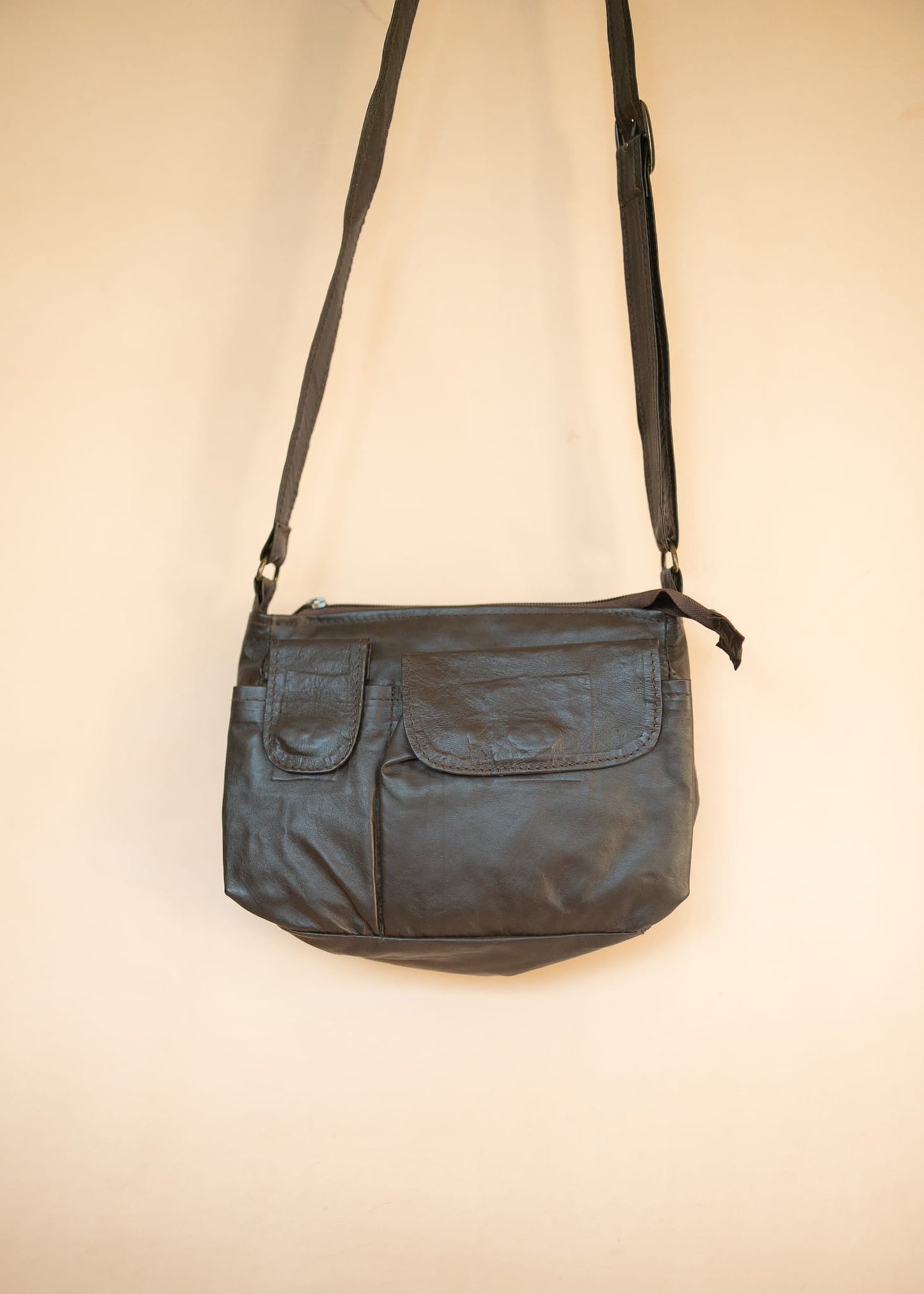 The Real McCaul Handbags Annette HandBag - Small - Kangaroo - Dark Brown Premium Australian Made Australian Owned Made in Australia Handbag- Small Annette HandBag Crossbody Bag Genuine Kangaroo Leather