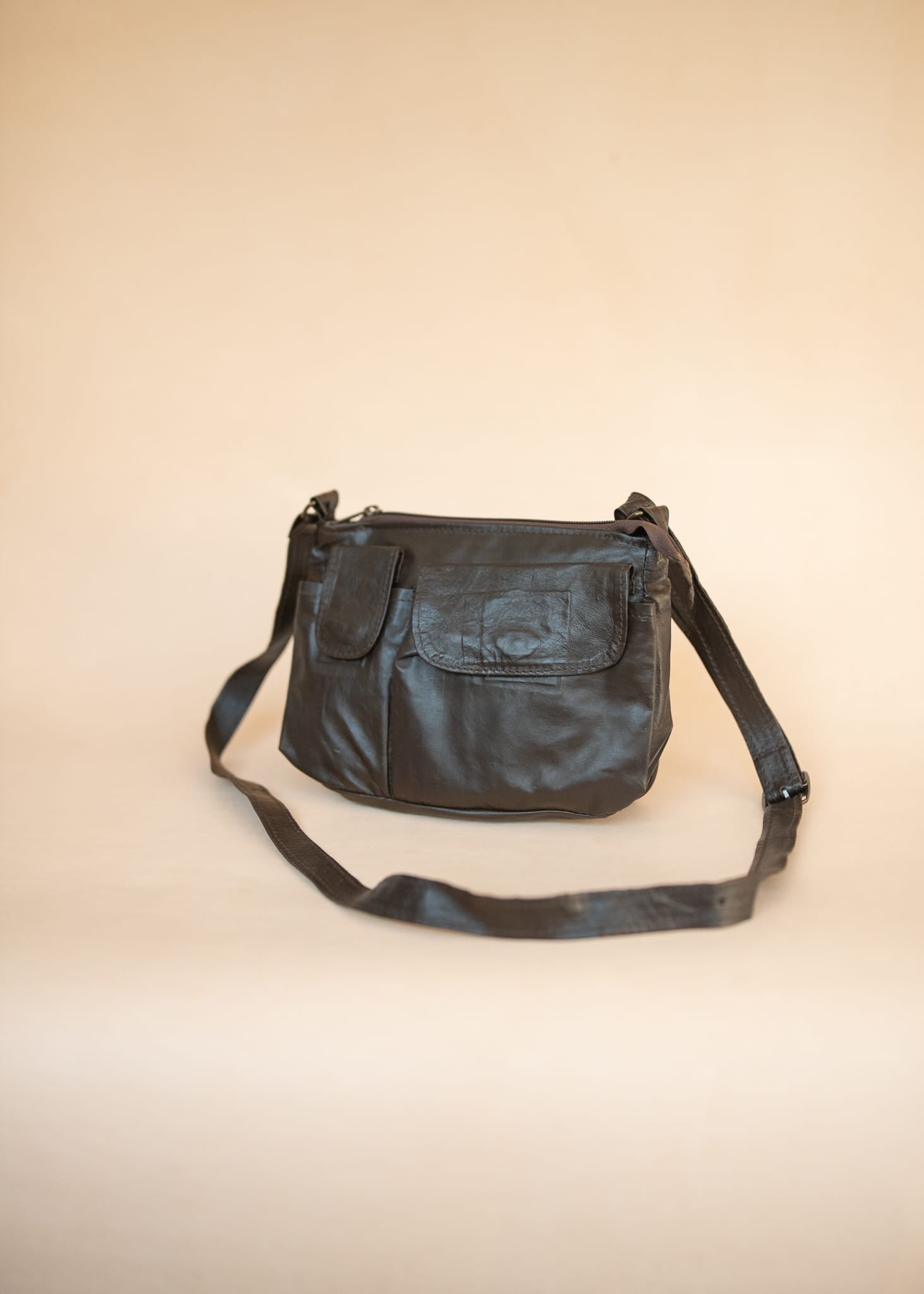 The Real McCaul Handbags Annette HandBag - Small - Kangaroo - Dark Brown Premium Australian Made Australian Owned Made in Australia Handbag- Small Annette HandBag Crossbody Bag Genuine Kangaroo Leather