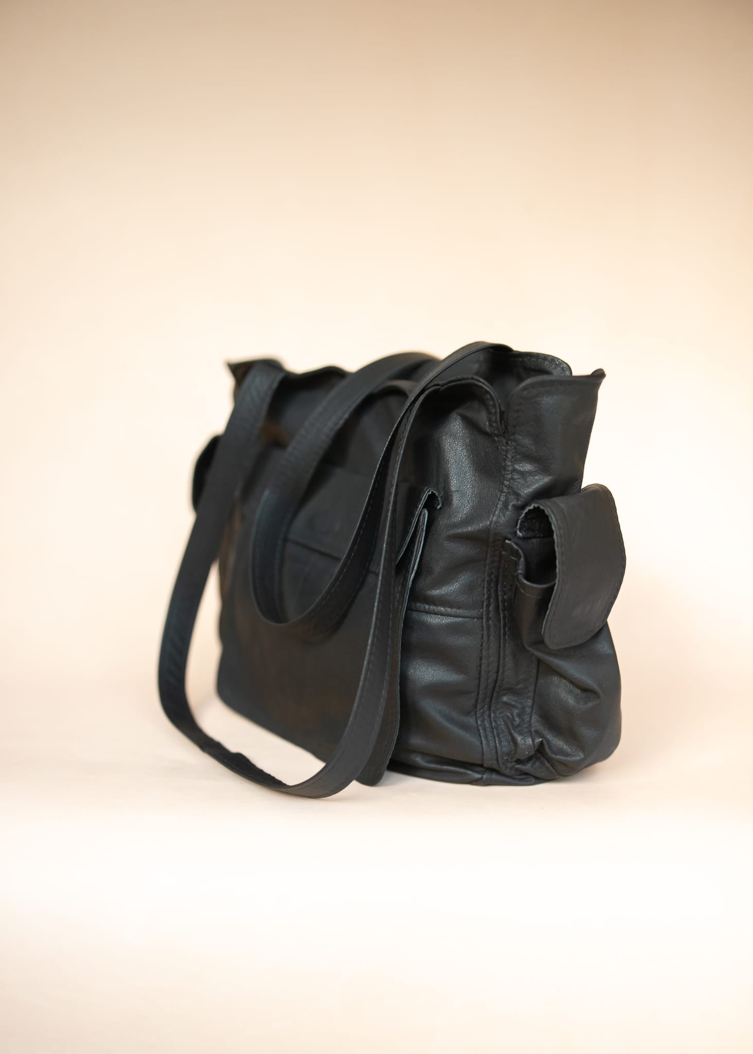 The Real McCaul Handbags The Polly Tote Handbag - Cowhide Australian Made Australian Owned Partition Leather Handbag- Kangaroo & Cowhide Australian Made