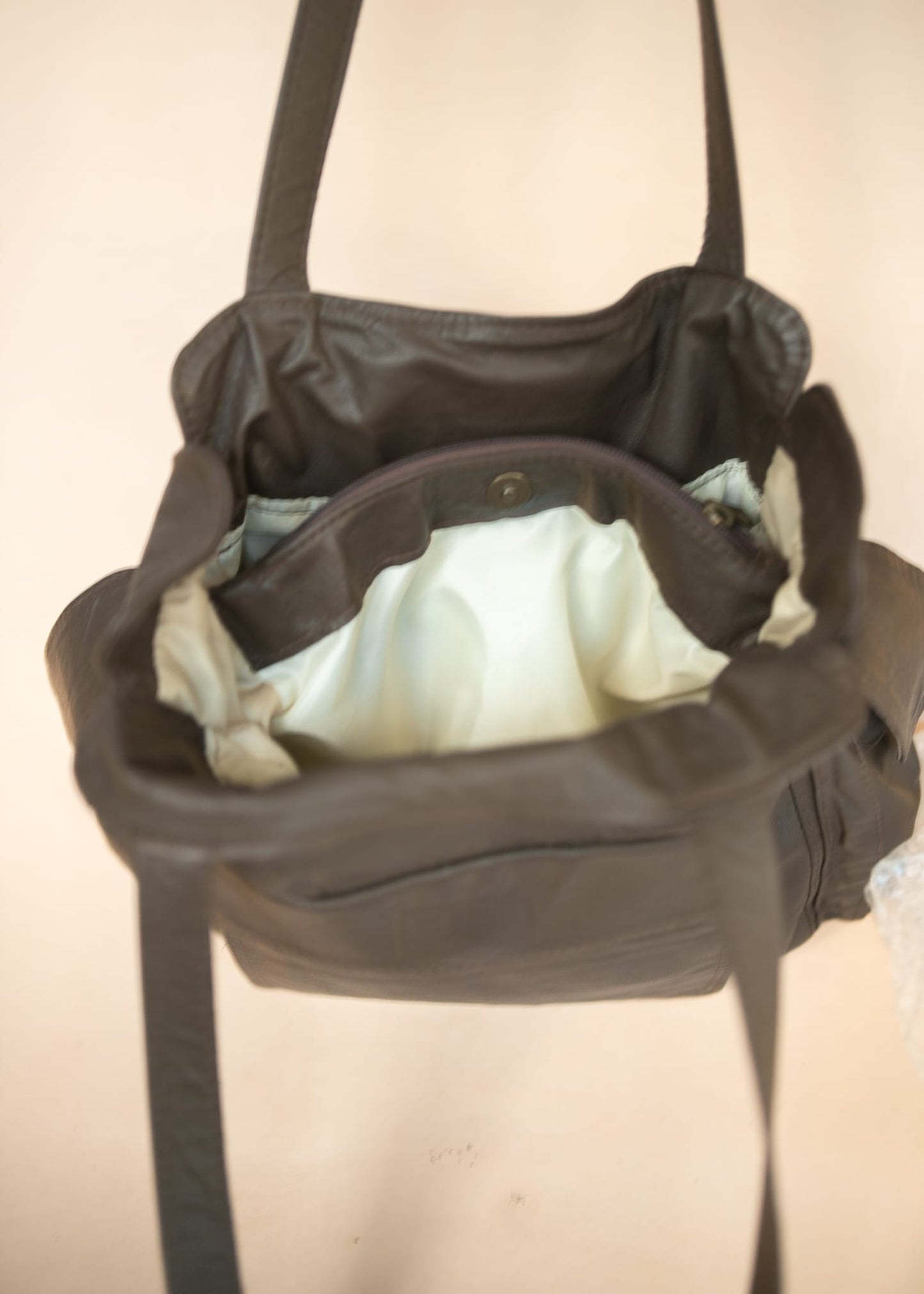 The Real McCaul Handbags The Polly Tote Handbag - Cowhide Australian Made Australian Owned Partition Leather Handbag- Kangaroo & Cowhide Australian Made