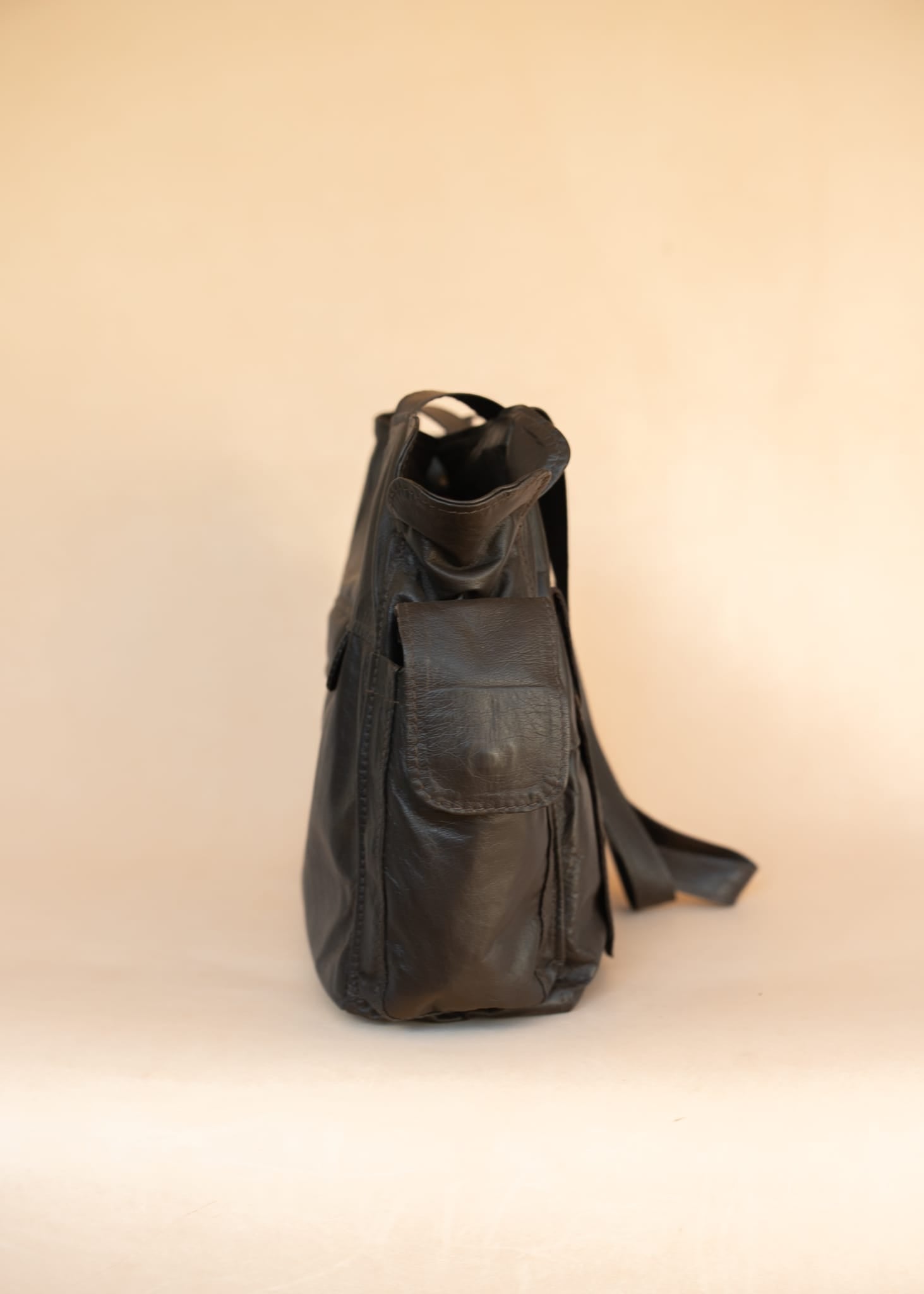 The Real McCaul Handbags The Polly Tote Handbag - Premium Kangaroo Australian Made Australian Owned Partition Leather Handbag- Kangaroo & Cowhide Australian Made