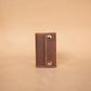 The Real McCaul Keyring Burnt Umber Traditional Key Case Wallet Australian Made Australian Owned Tri-Pocket Leather Pouch 