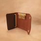 The Real McCaul Keyring Key Case Wallet Australian Made Australian Owned Tri-Pocket Leather Pouch 
