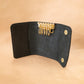 The Real McCaul Keyring Key Case Wallet Australian Made Australian Owned Tri-Pocket Leather Pouch 