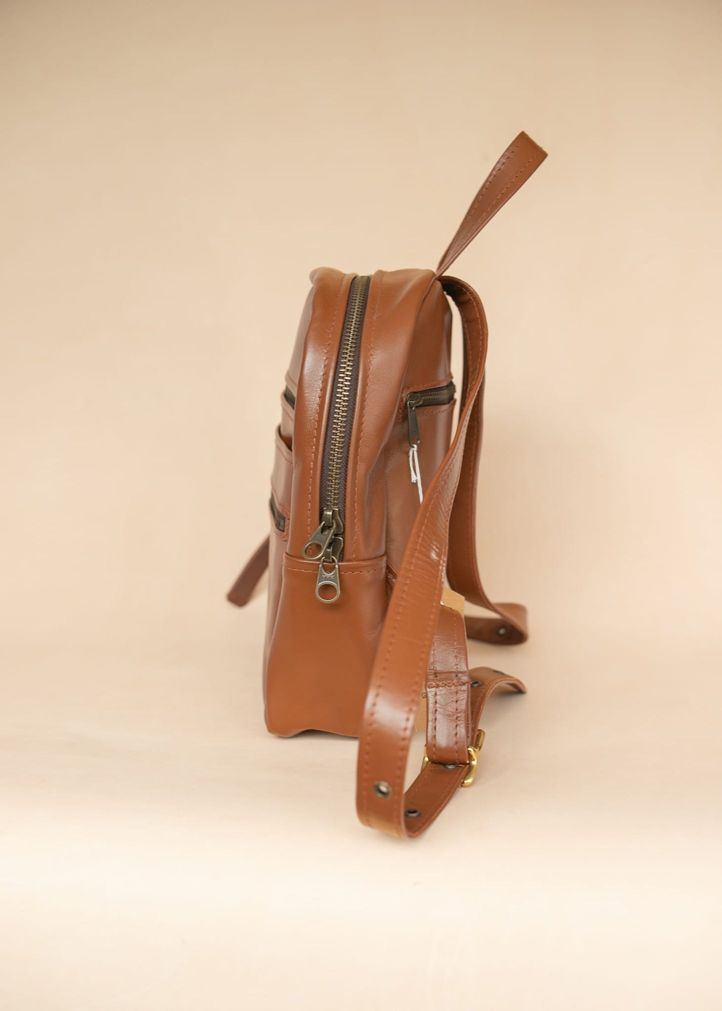 The Real McCaul Leathergoods Back Packs The Annie Backpack - Large - Cowhide - Tan Australian Made Australian Owned Leather Backpacks Made in Australia