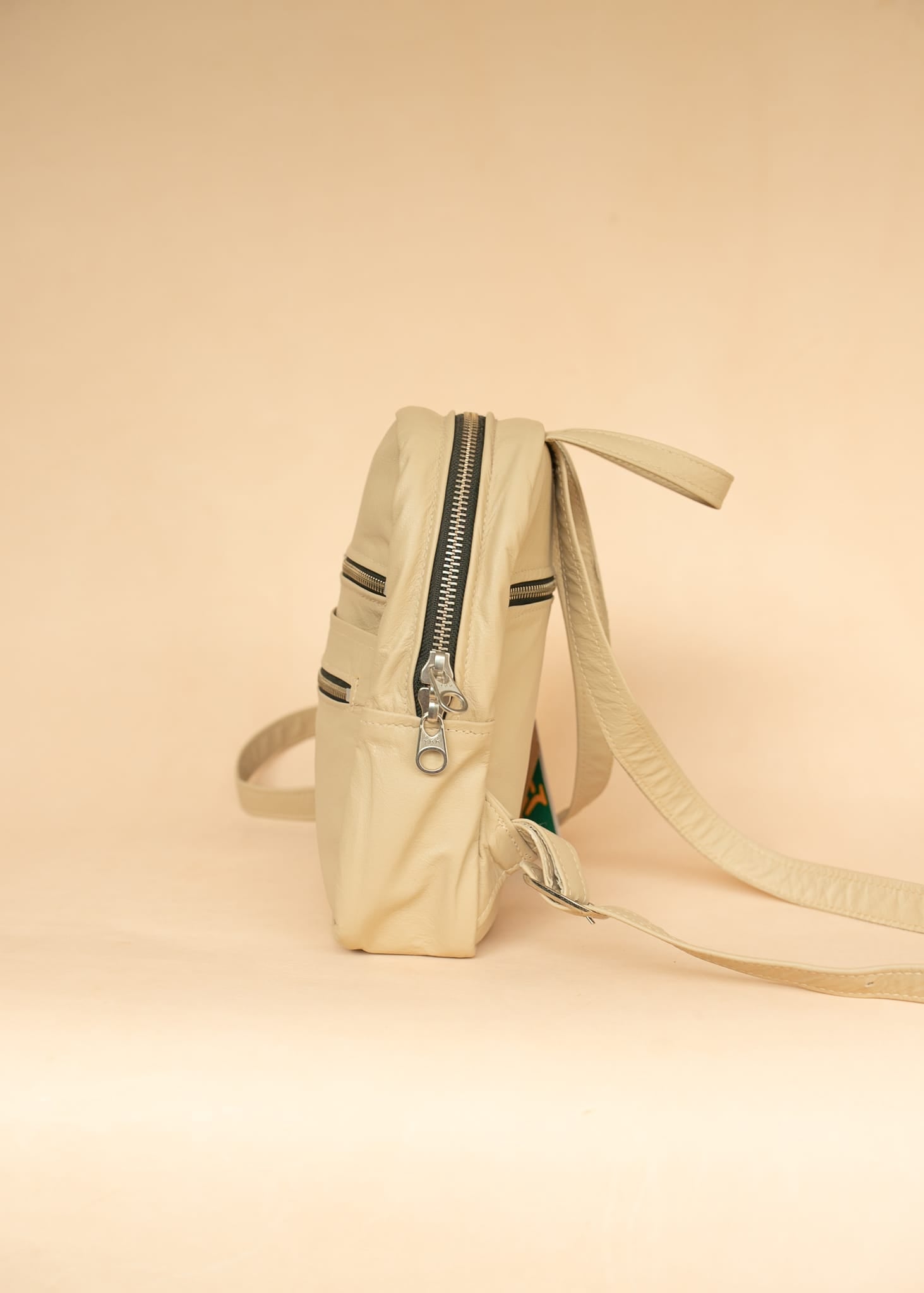The Real McCaul Leathergoods Back Packs The Mini Annie Backpack - Cowhide - Beige Australian Made Australian Owned Leather Backpacks Made in Australia