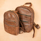 The Real McCaul Leathergoods Back Packs The Mini Annie Backpack - Cowhide - Premium Marble Brown Australian Made Australian Owned Leather Backpacks Made in Australia