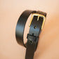 The Real McCaul Leathergoods Belts Gold / 30" (77cm) Legacy Casual Belt 32mm - Black Australian Made Australian Owned Solid Leather Men's Belt - Handmade in Australia - Brass Buckle