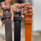 The Real McCaul Leathergoods Belts Legacy Belt 38mm - Black Australian Made Australian Owned Solid Leather Men's Belt - Handmade in Australia - Black - Brass Buckle