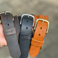 The Real McCaul Leathergoods Belts Legacy Belt 38mm - Black Australian Made Australian Owned Solid Leather Men's Belt - Handmade in Australia - Black - Brass Buckle