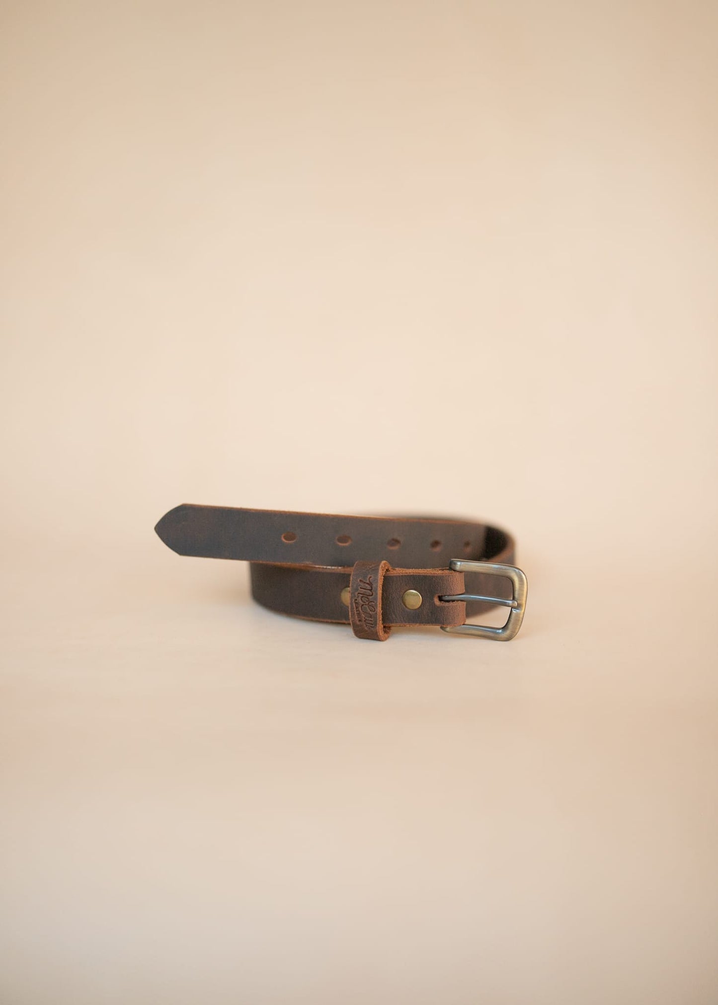 The Real McCaul Leathergoods Belts Legacy Casual Belt 25mm - Rustic Brown Australian Made Australian Owned Solid Leather Men's Belt - Handmade in Australia - Brass Buckle