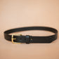 The Real McCaul Leathergoods Belts Legacy Casual Belt 32mm - Black Australian Made Australian Owned Solid Leather Men's Belt - Handmade in Australia - Brass Buckle