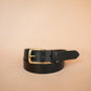 The Real McCaul Leathergoods Belts Legacy Casual Belt 32mm - Black Australian Made Australian Owned Solid Leather Men's Belt - Handmade in Australia - Brass Buckle