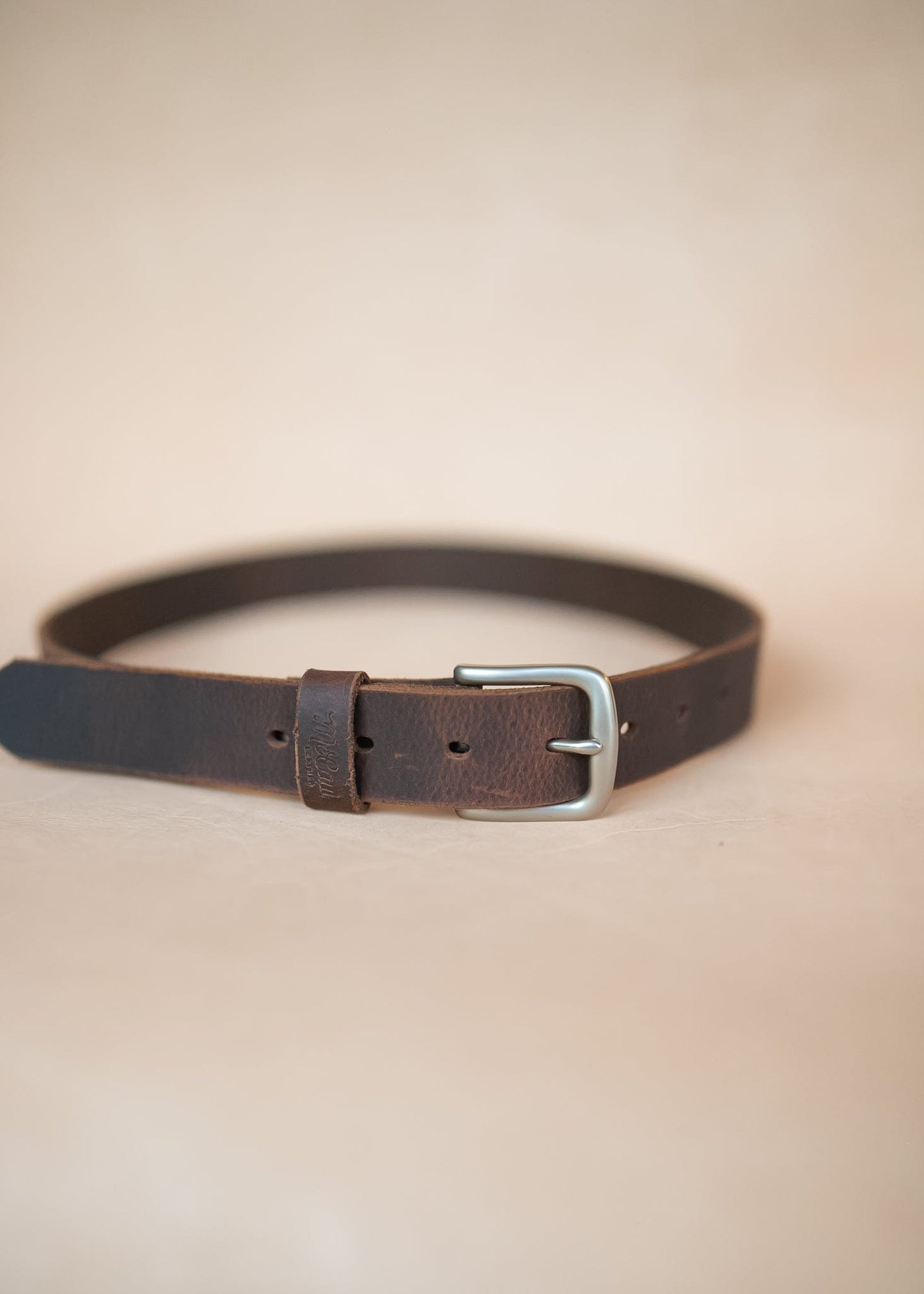The Real McCaul Leathergoods Belts Legacy Casual Belt 32mm - Rustic Brown Australian Made Australian Owned Solid Leather Men's Belt - Handmade in Australia - Brass Buckle