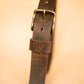 The Real McCaul Leathergoods Belts Legacy Casual Belt 38mm - Rustic Brown Australian Made Australian Owned Solid Leather Men's Belt - Handmade in Australia - Rustic Brown - Brass Buckle