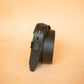 The Real McCaul Leathergoods Belts Midnight Legacy Belt 38mm - Black Australian Made Australian Owned Solid Leather Men's Belt - Handmade in Australia - Black - Brass Buckle