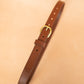 The Real McCaul Leathergoods Belts Narrow 25mm Belt - Stitched - Tan Australian Made Australian Owned Australian Made 25mm Narrow Leather Belt - Tan