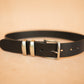The Real McCaul Leathergoods Belts Plain 38mm Belt - Double Keeper - Black Australian Made Australian Owned Genuine Solid Cowhide Leather Belt - Handmade in Australia