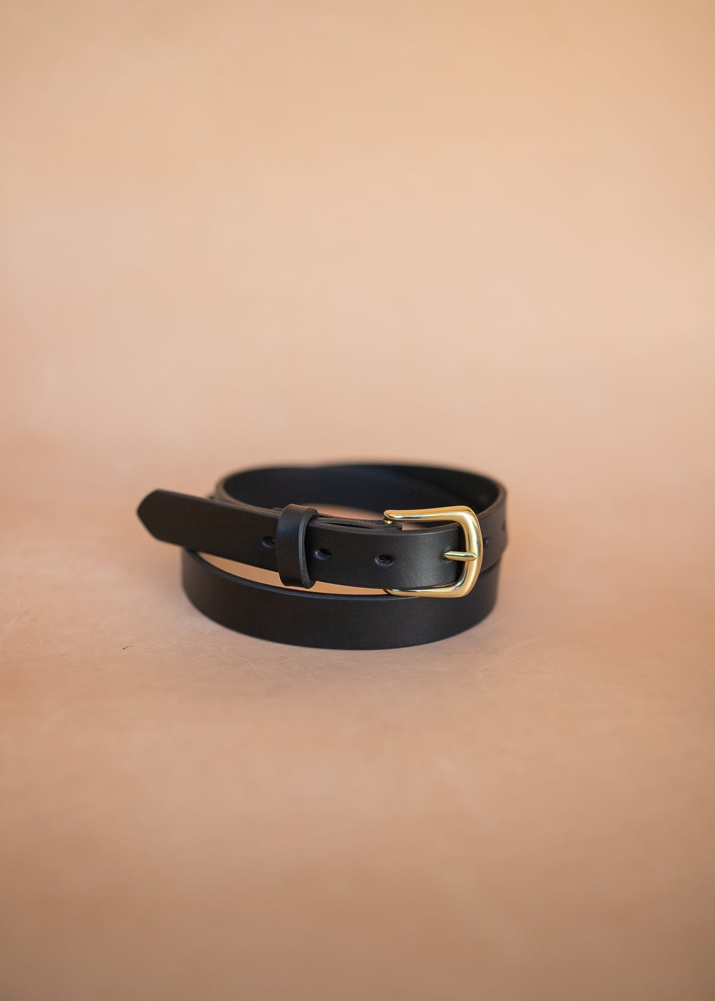 The Real McCaul Leathergoods Belts Plain Narrow 25mm Belt - Black Australian Made Australian Owned Australian Made 25mm Narrow Leather Belt - Tan