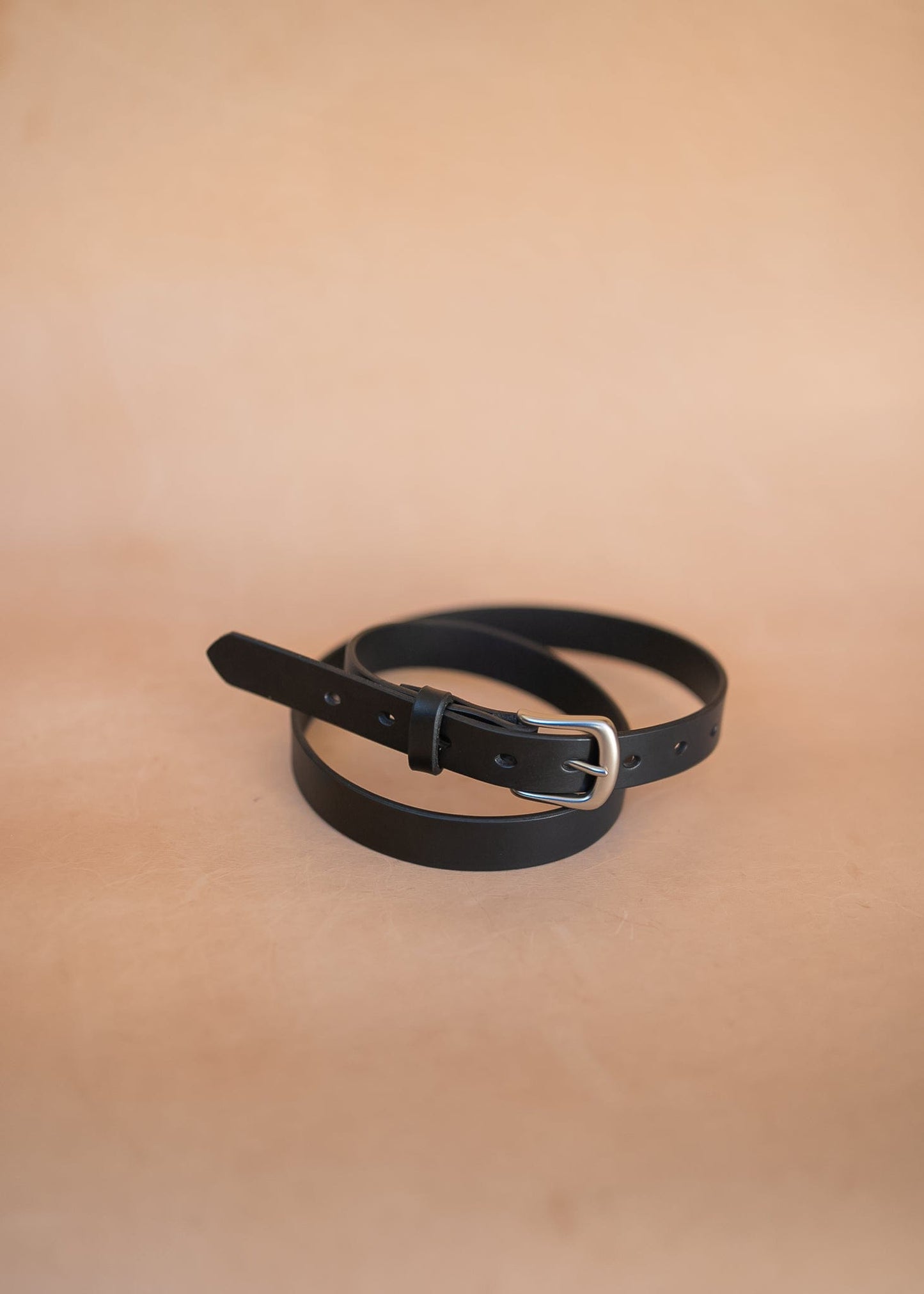 The Real McCaul Leathergoods Belts Plain Narrow 25mm Belt - Black Australian Made Australian Owned Australian Made 25mm Narrow Leather Belt - Tan