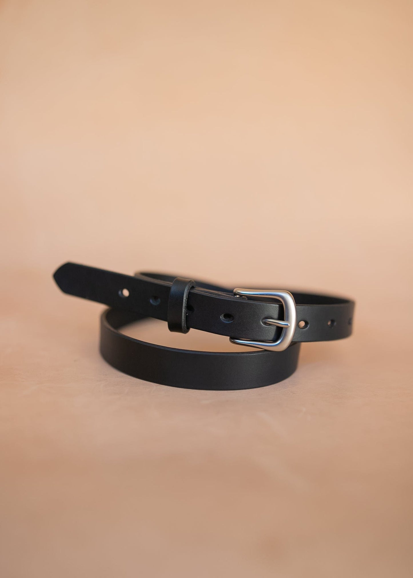 The Real McCaul Leathergoods Belts Plain Narrow 25mm Belt - Black Australian Made Australian Owned Australian Made 25mm Narrow Leather Belt - Tan