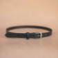 The Real McCaul Leathergoods Belts Plain Narrow 25mm Belt - Black Australian Made Australian Owned Australian Made 25mm Narrow Leather Belt - Tan