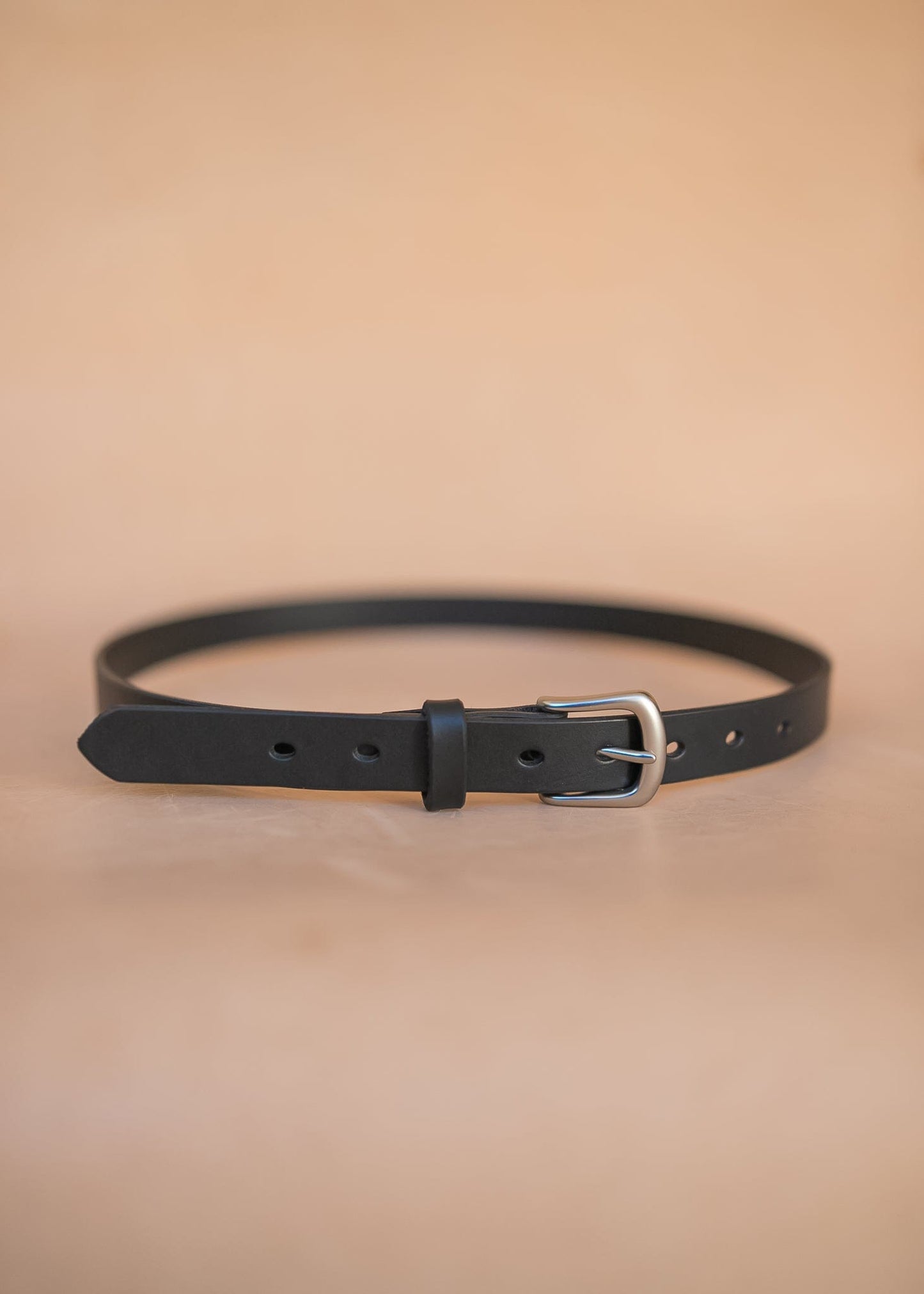 The Real McCaul Leathergoods Belts Plain Narrow 25mm Belt - Black Australian Made Australian Owned Australian Made 25mm Narrow Leather Belt - Tan