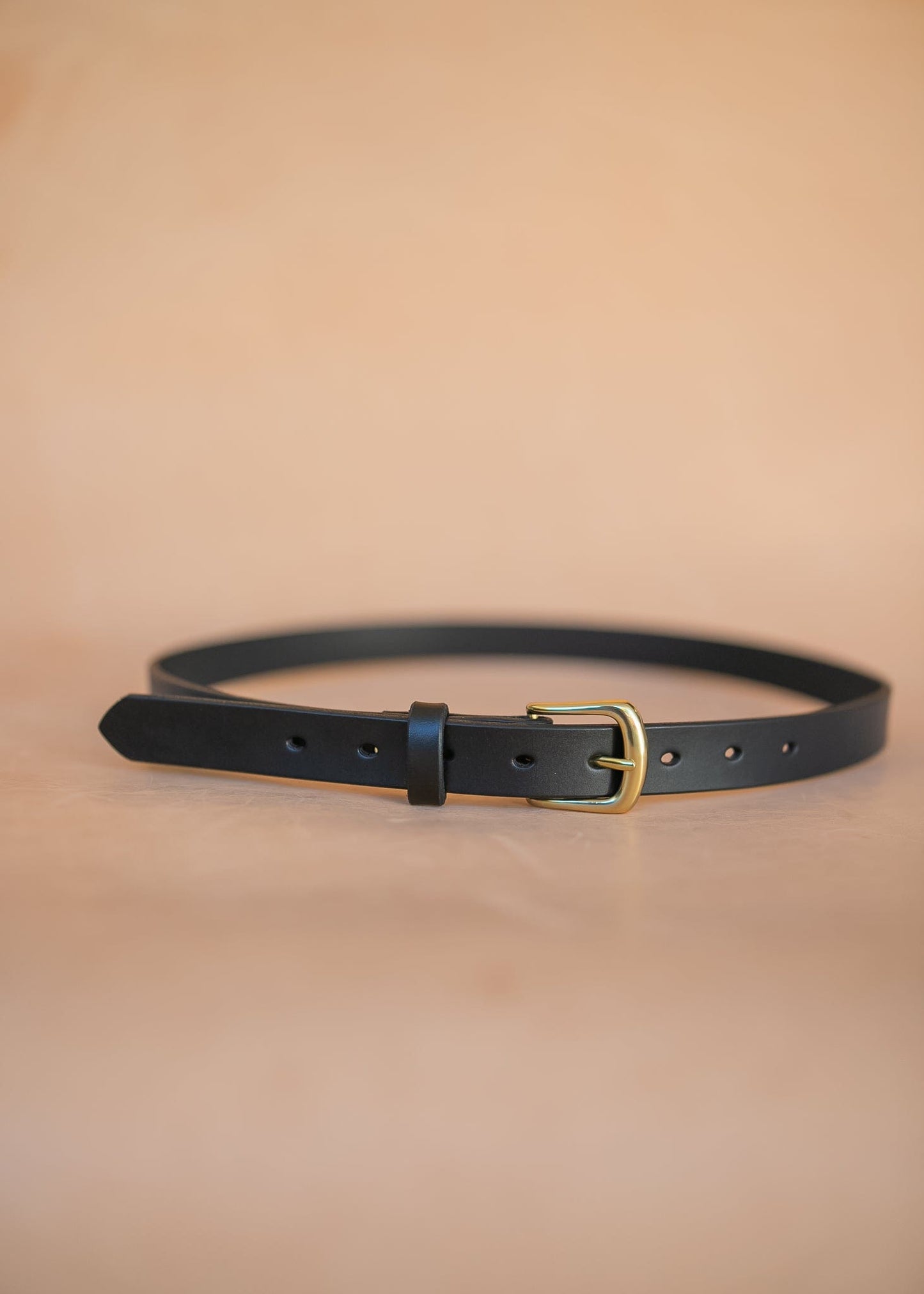 The Real McCaul Leathergoods Belts Plain Narrow 25mm Belt - Black Australian Made Australian Owned Australian Made 25mm Narrow Leather Belt - Tan
