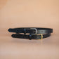 The Real McCaul Leathergoods Belts Plain Narrow 25mm Belt - Black Australian Made Australian Owned Australian Made 25mm Narrow Leather Belt - Tan