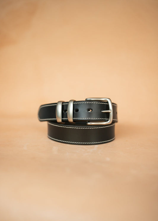 The Real McCaul Leathergoods Belts Rancher Belt 38mm - Black Australian Made Australian Owned Australian Made Solid Leather Full Grain Rancher Belt- Black