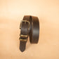 The Real McCaul Leathergoods Belts Stitched Dress Belt 38mm - Dark Brown Australian Made Australian Owned Australian Made Solid Leather Full Grain Rancher Belt- Black
