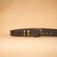 The Real McCaul Leathergoods Belts Stitched Dress Belt 38mm - Dark Brown Australian Made Australian Owned Australian Made Solid Leather Full Grain Rancher Belt- Black