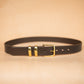 The Real McCaul Leathergoods Belts Stitched Dress Belt 38mm - Dark Brown Australian Made Australian Owned Australian Made Solid Leather Full Grain Rancher Belt- Black