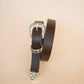 The Real McCaul Leathergoods Belts The Dandy Belt - 30mm - Dark Brown Australian Made Australian Owned Genuine Leather Western Women's Belt - 30mm - Fancy Buckle