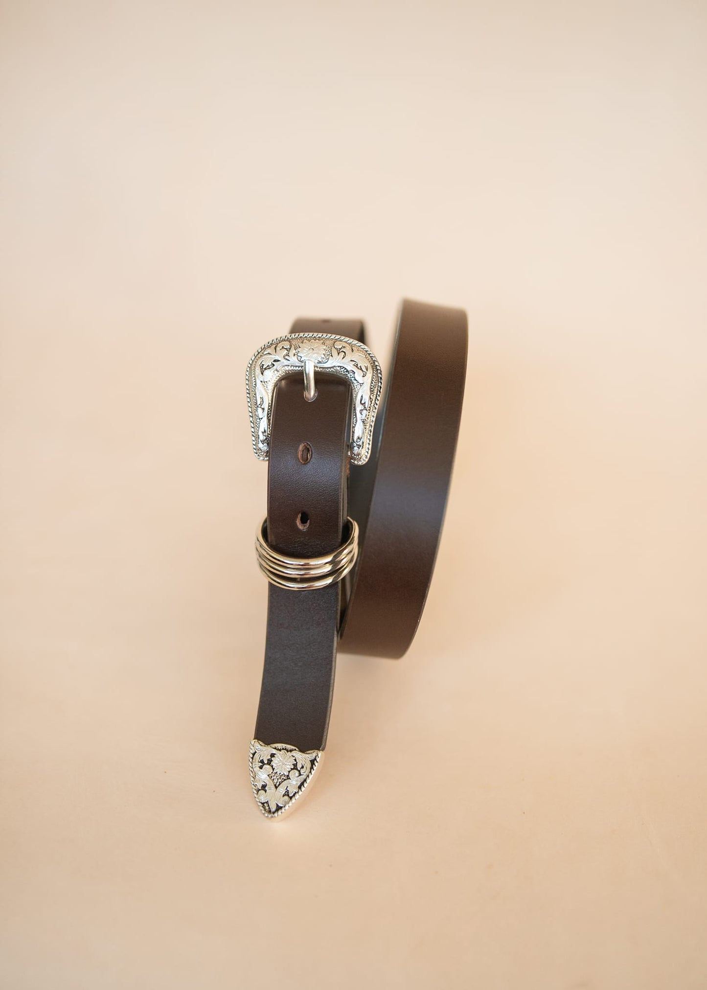 The Real McCaul Leathergoods Belts The Dandy Belt - 30mm - Dark Brown Australian Made Australian Owned Genuine Leather Western Women's Belt - 30mm - Fancy Buckle