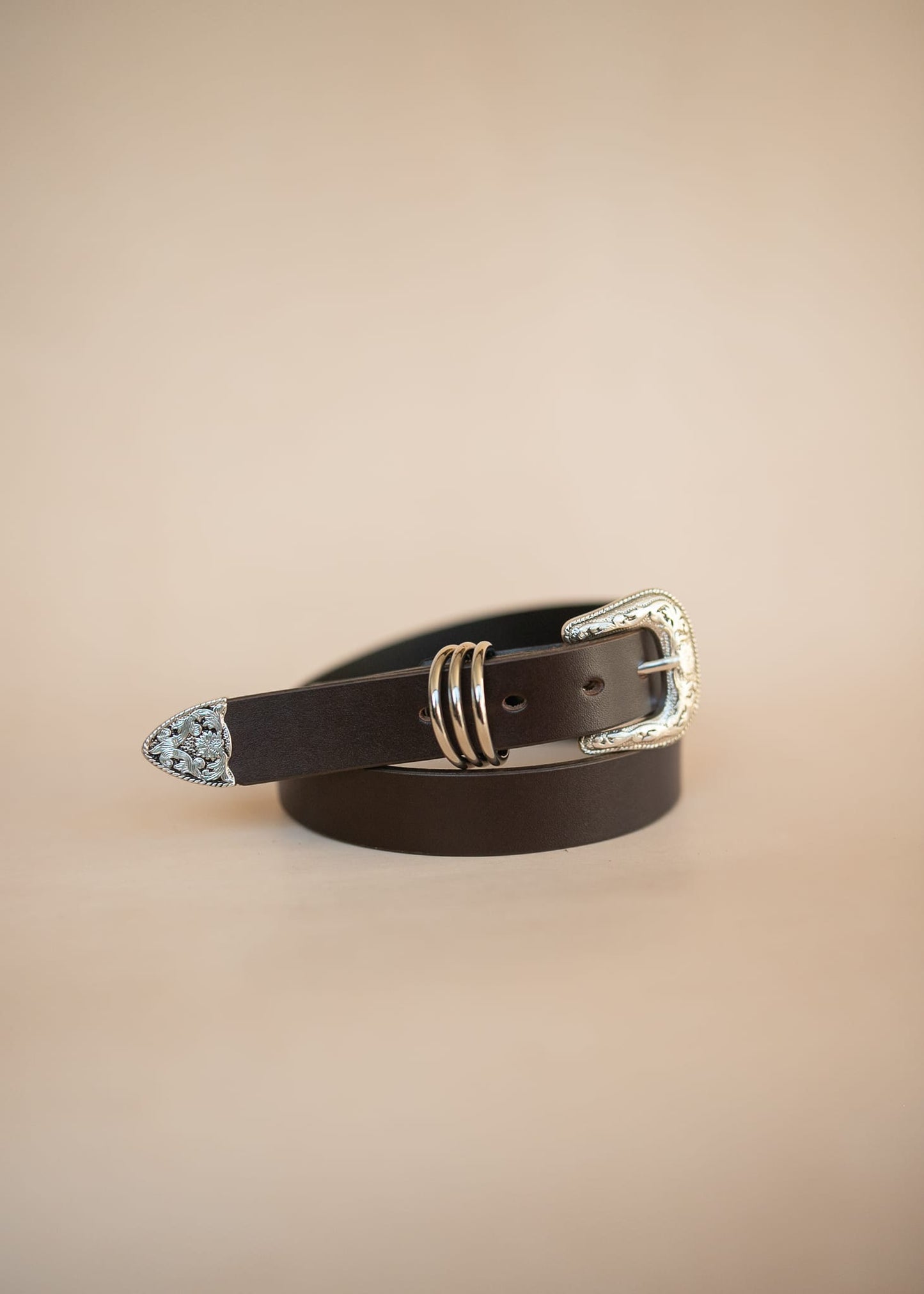 The Real McCaul Leathergoods Belts The Dandy Belt - 30mm - Dark Brown Australian Made Australian Owned Genuine Leather Western Women's Belt - 30mm - Fancy Buckle
