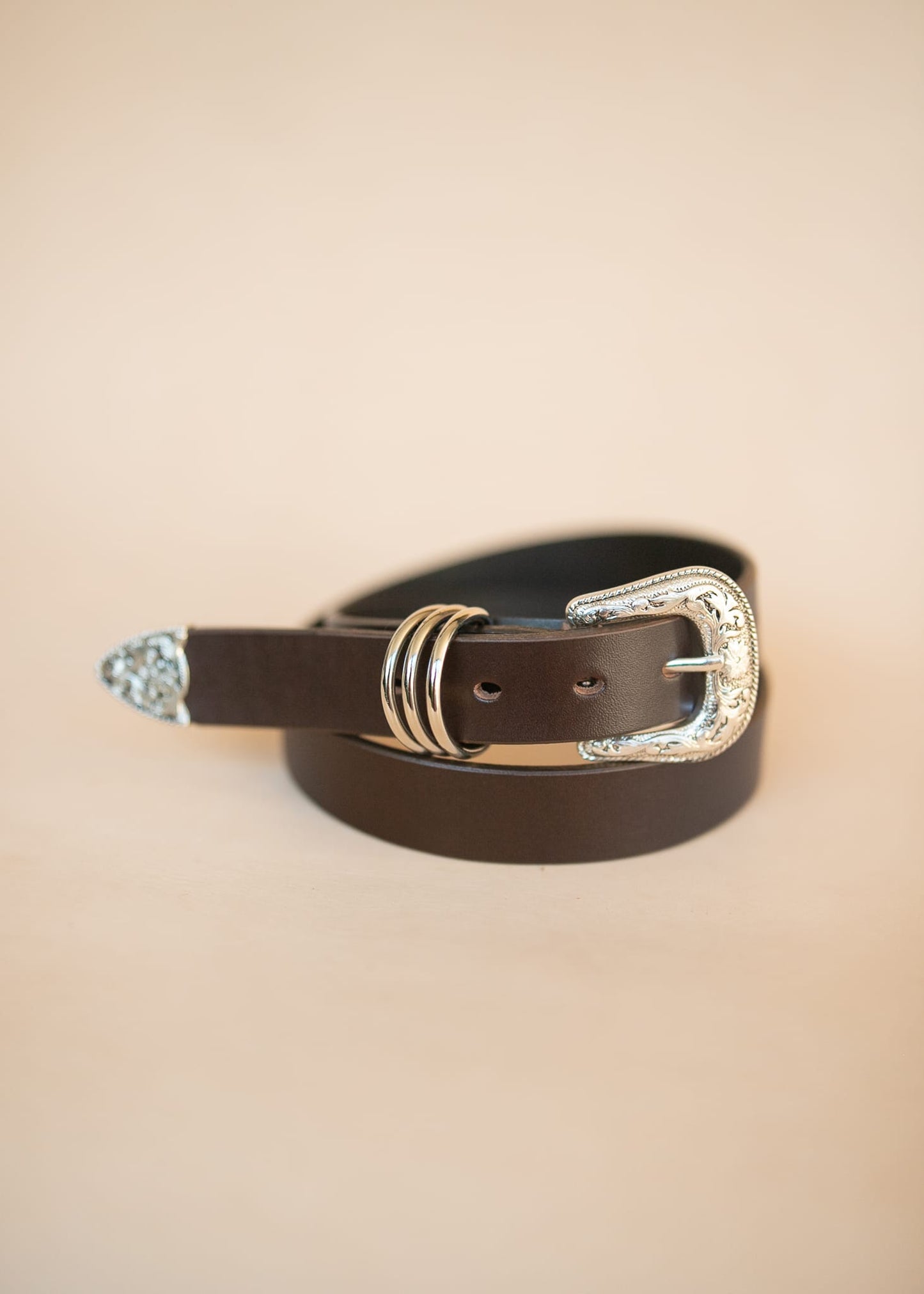 The Real McCaul Leathergoods Belts The Dandy Belt - 30mm - Dark Brown Australian Made Australian Owned Genuine Leather Western Women's Belt - 30mm - Fancy Buckle