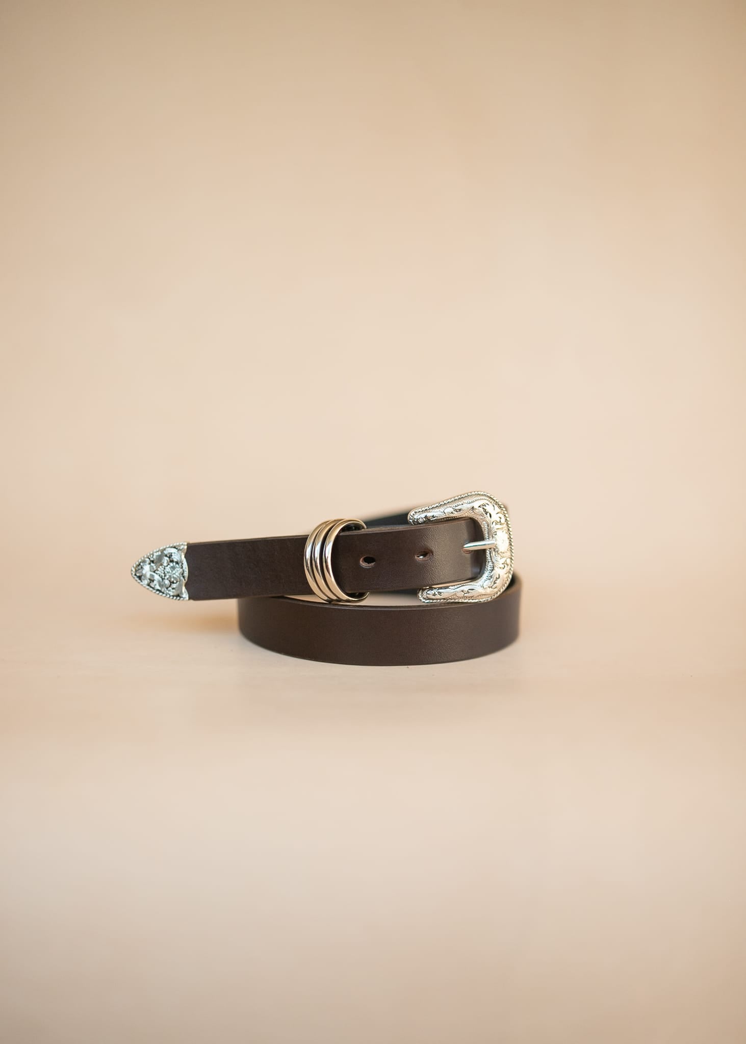 The Real McCaul Leathergoods Belts The Dandy Belt - 30mm - Dark Brown Australian Made Australian Owned Genuine Leather Western Women's Belt - 30mm - Fancy Buckle