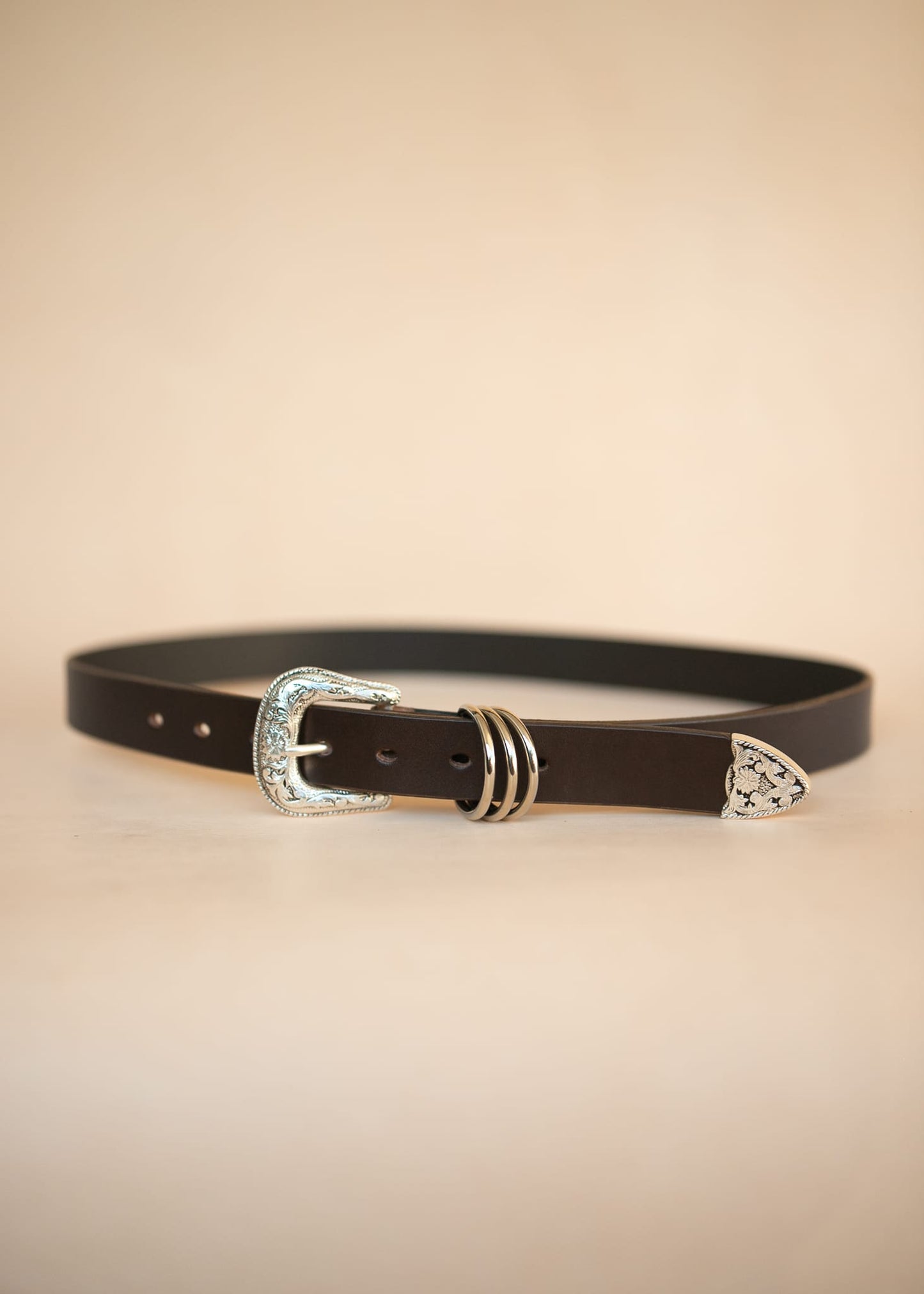 The Real McCaul Leathergoods Belts The Dandy Belt - 30mm - Dark Brown Australian Made Australian Owned Genuine Leather Western Women's Belt - 30mm - Fancy Buckle