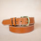 The Real McCaul Leathergoods Belts The Danny Belt 38mm - Tan Australian Made Australian Owned Australian Made Solid Leather Full Grain Rancher Belt with Solid Brass - Natural